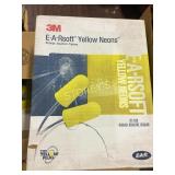 Box of 3M E-A-R Soft Yellow Neon Ear Plugs