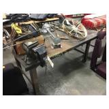 Steel Plate Work Table w/ 2 Vices
