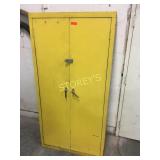 2 Door Yellow Parts Cabinet - 36 x 20 x 72