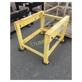 Yellow Steel Work Table - 35 x 42 x 32