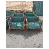 Green Stacking Steel Totes - 36 x 32 x 24
