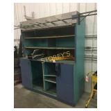 Blue Wood Cabinet & Alumin Shelf - 72 x 30 x 84