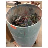 Blue Barrel & Contents: Wire - Not Dolly