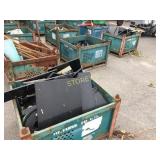 4 Bins of Assorted Plastic, Steel, Etc