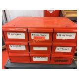9 Drawer Parts Cabinet & Contents