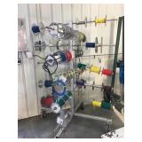 Alumin Mobile 10 Arm Wire Rack & Contents
