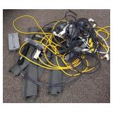 Large assortment of power cord s surge protectors