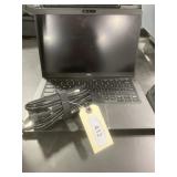 -Dell laptop with charging cords