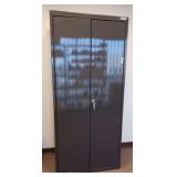 2  Door Storage Cabinet w/ Bins & Contents 78" x
