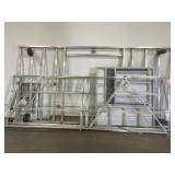 Large aluminum framed, rollaround deck and