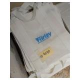 Lot of white reusable bags