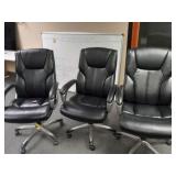Three office chairs