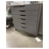 Gray IKEA rolling desk
