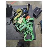 Assorted ratcheting tiedown straps