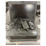 Dell laptop with mouse and charging cords