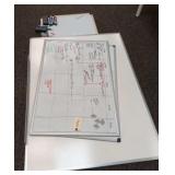 Assortment of whiteboards and supplies