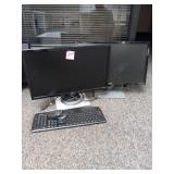 To Dell monitors with keyboard and mouse