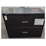 Black filing cabinet two drawer