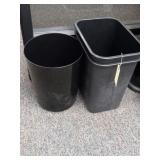 Three garbage cans