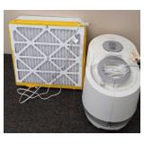 Fan and humidifier