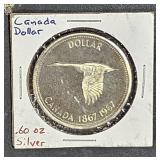 1867-1967 Canada Dollar .60 oz Silver