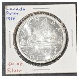 1966 Canada Dollar .60 oz Silver