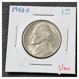 1946 S -5 Cent Nickel Jefferson