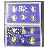 2003 US Mint Proof Set  5 Coins & 5 State Quarters