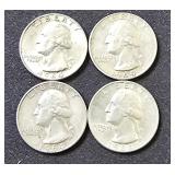 (4) Silver Quarters 1964 D