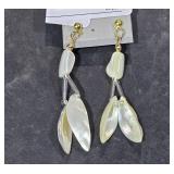 Shell Drop Earrings 2 1/2" Long