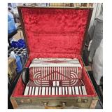 Vintage Suit Case w/ Nobility Accordion Great