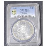 1964 SILVER PCGS PR66 South Africa KM-62 1/2Dollar