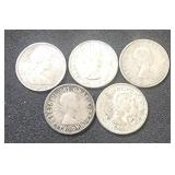 (5) Silver Dimes Canada 1957, 1959, 1962, 1963,