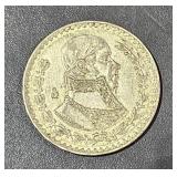 1962 Un Peso Estados Unidos Mexicanos Silver Coin