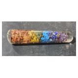 Round Tube Filled  w/ Natural Stones 4 1/2" Long