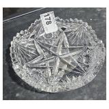 Serving Bowl Crystal Patterned Glass 6" Across
