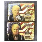 (2) Gold Tone New Boxes Playing Cards