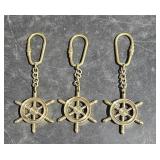 3 Brash Ships Wheel Key Ring