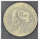 1948 Mexico 5 Pesos .8680 oz Silver Coin