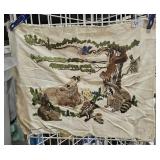 Non Framed Wild Life Crewel Needlework