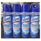 4 Lysol power foam bathroom cleaner
