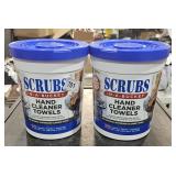 2 Tubs Scrubs-In-A- Bucket Hand Cleaner Towels