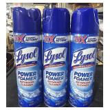 3 Lysol power foam bathroom cleaner