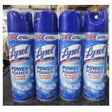 4 Lysol power foam bathroom cleaner