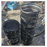 9 metal buckets