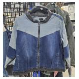 Jean jacket w/ zipper sz XXL