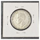 1944 Australia Florin .3363 oz Silver Coin