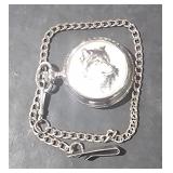 Westminster Pocket Watch w/ Wolf Picture &