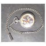 Stamped Westminster Pocket Watch w/ Deer &