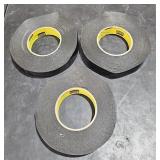3 Rolls 3M Scotch HD 226 22062 Black Tape 1" Wide